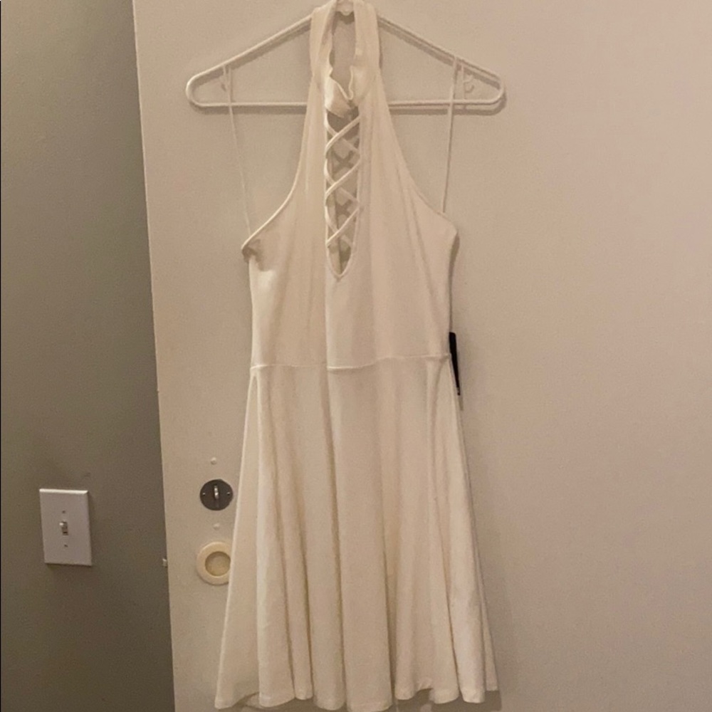 New Express Lace Up Skater Dress